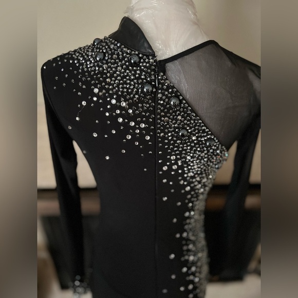 Elegant Black and Silver Latin Competition Dance Dress size M - Picture 13 of 15